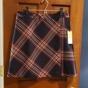 Plaid skirt, navy, size 10